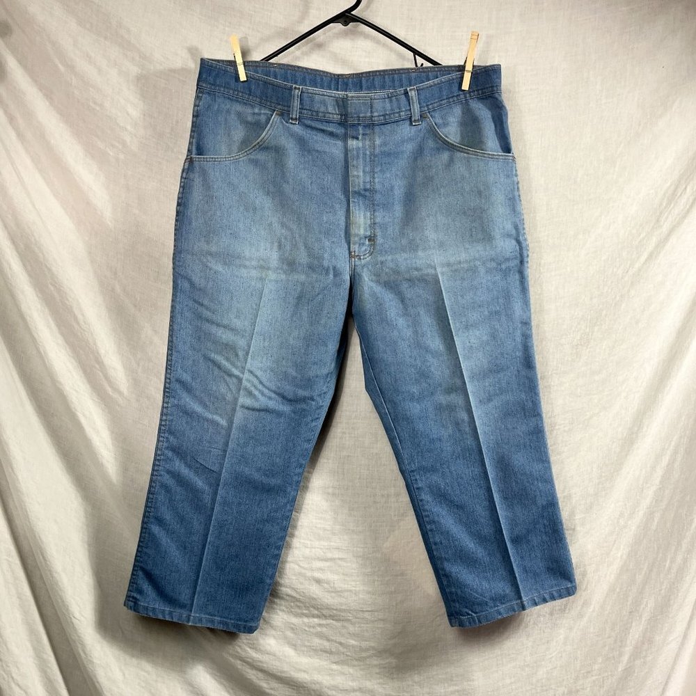 Vintage Wrangler Ankle Pants Mens 38x21 Thrashed Patina Straight High‎ Rise